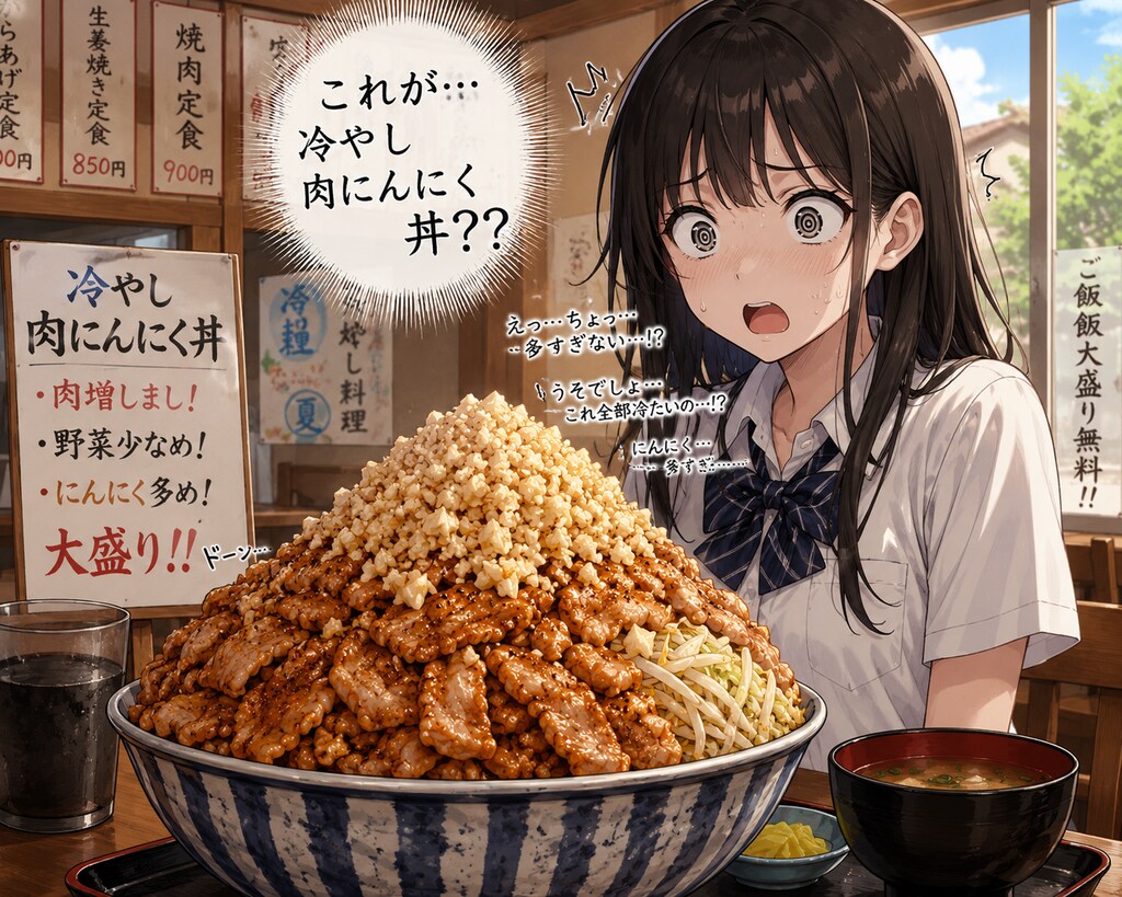 驚愕の衝撃、肉にんにく丼