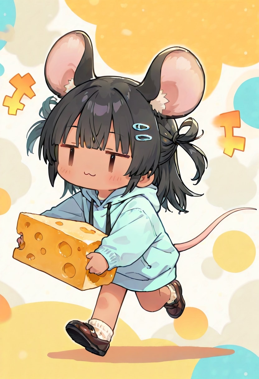 ネズミミこなつ  チーズに夢中🧀 | の人気AIイラスト・グラビア