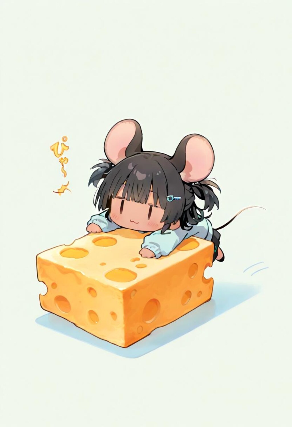 ネズミミこなつ  チーズに夢中🧀
