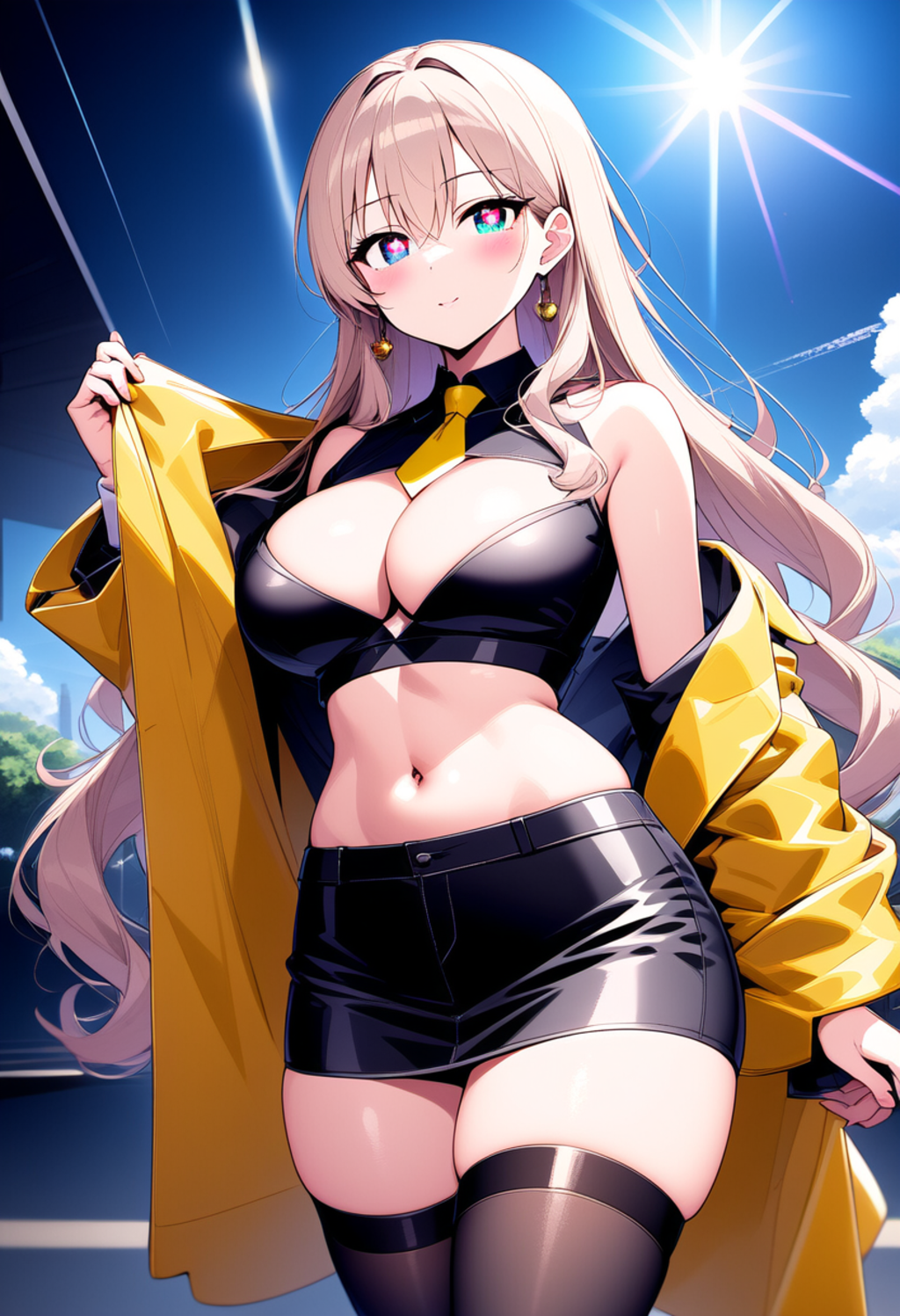 黄色のスーツの女の子