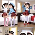 女の子ペアポーズ集１(4ポーズ×10枚) 3枚目
