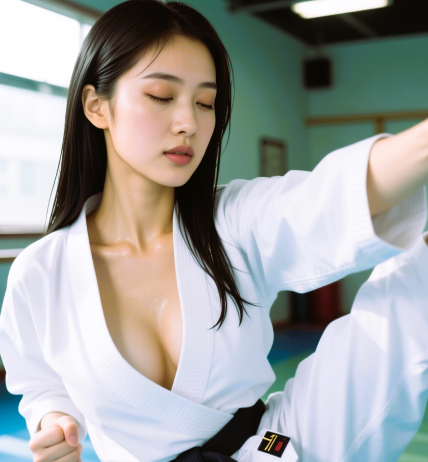 チラ見え空手女子リターンズ
