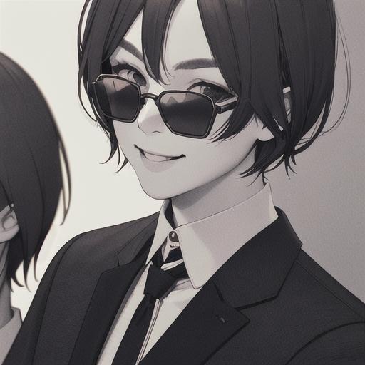 黄昏梟(ハンドアウト) 協力組織 陽群来巣(サングラス) | の人気AIイラスト・グラビア