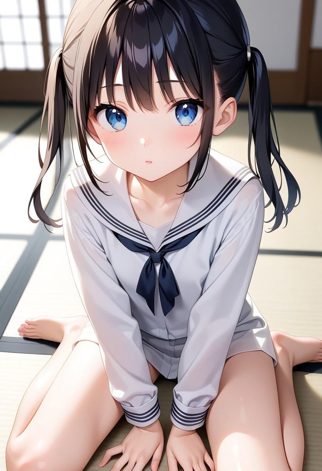 和室(セーラー服の少女)(5)