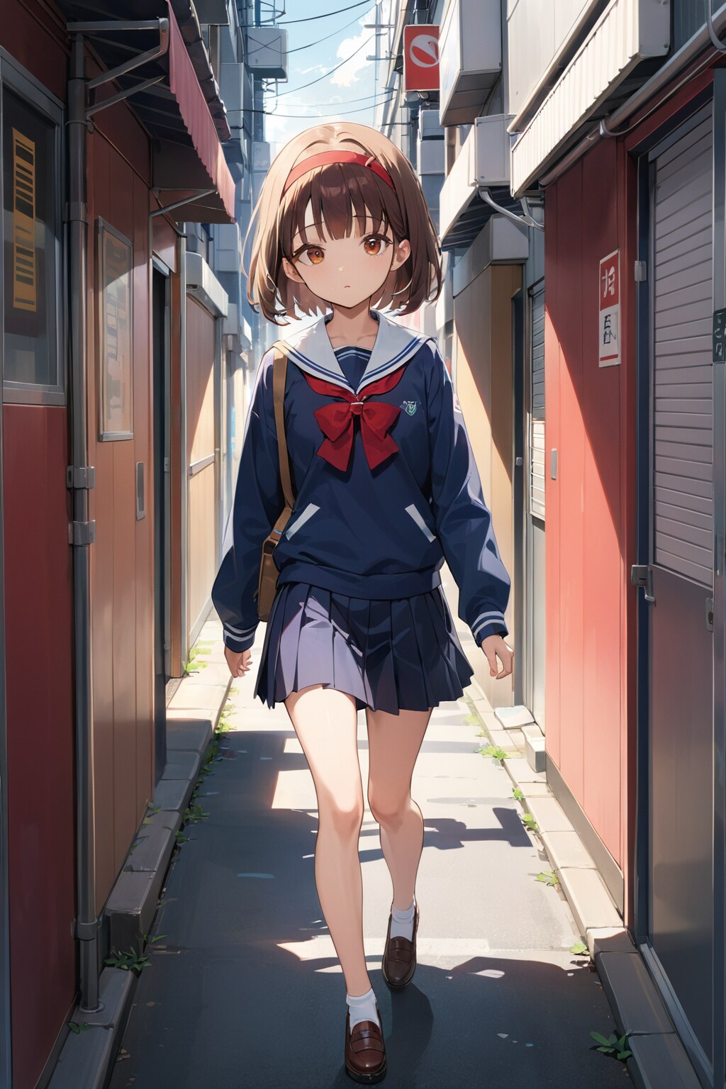 通学中の女の子