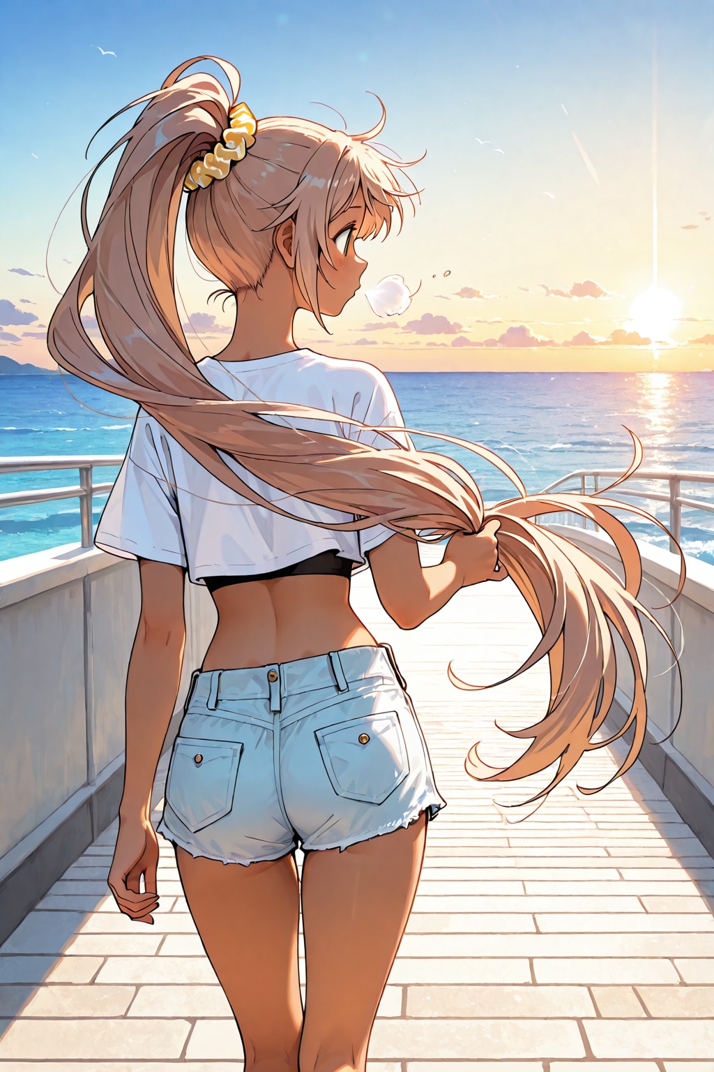 海浜公園散歩 | の人気AIイラスト・グラビア