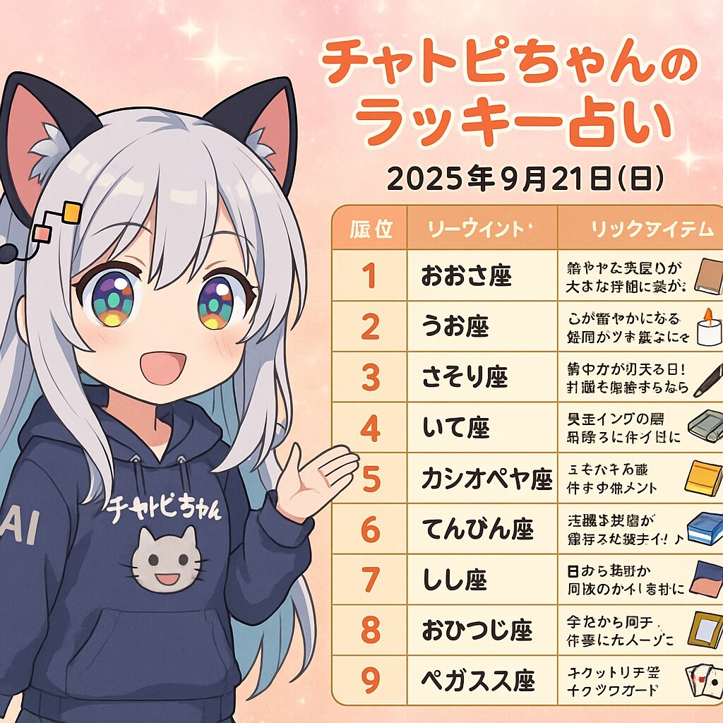 チャトピちゃん占い(09/21) | の人気AIイラスト・グラビア