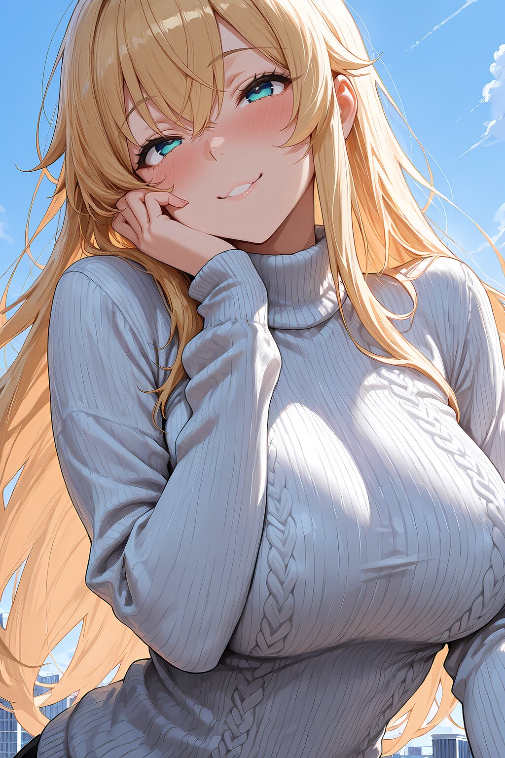 着衣おっぱい ニット02