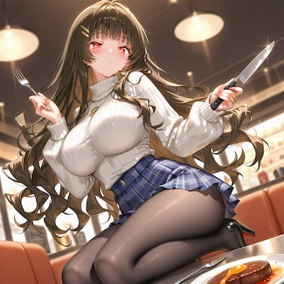 テンション上がってテーブルに乗っちゃった