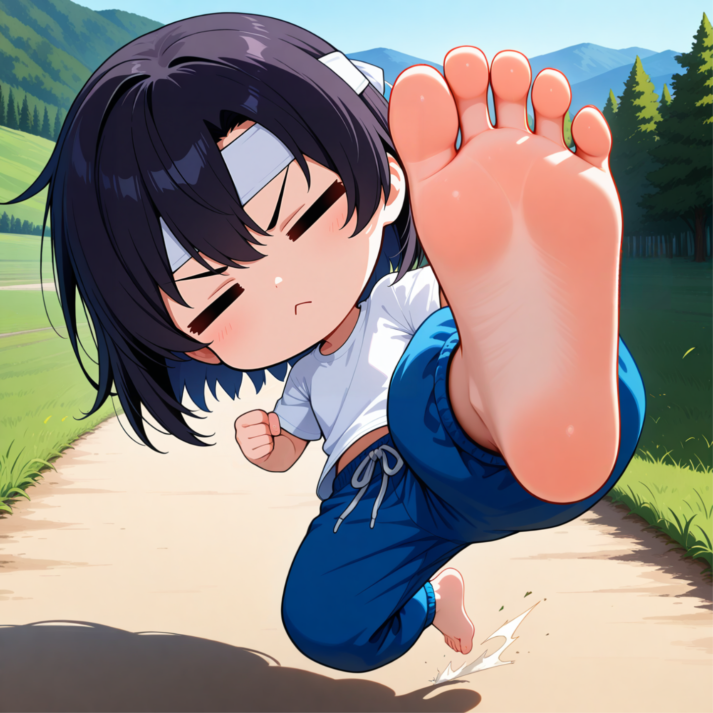 ちびちゃんキーーック！