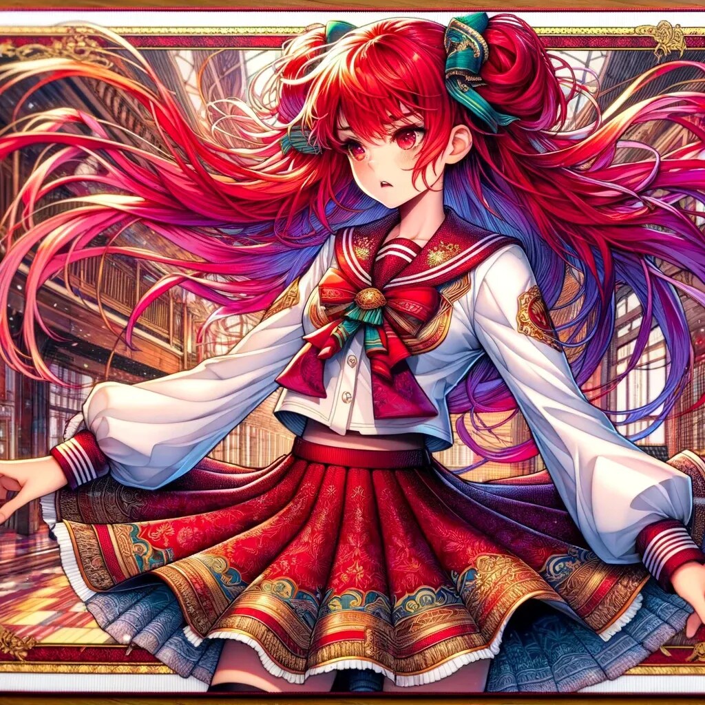 赤髪の女子高生