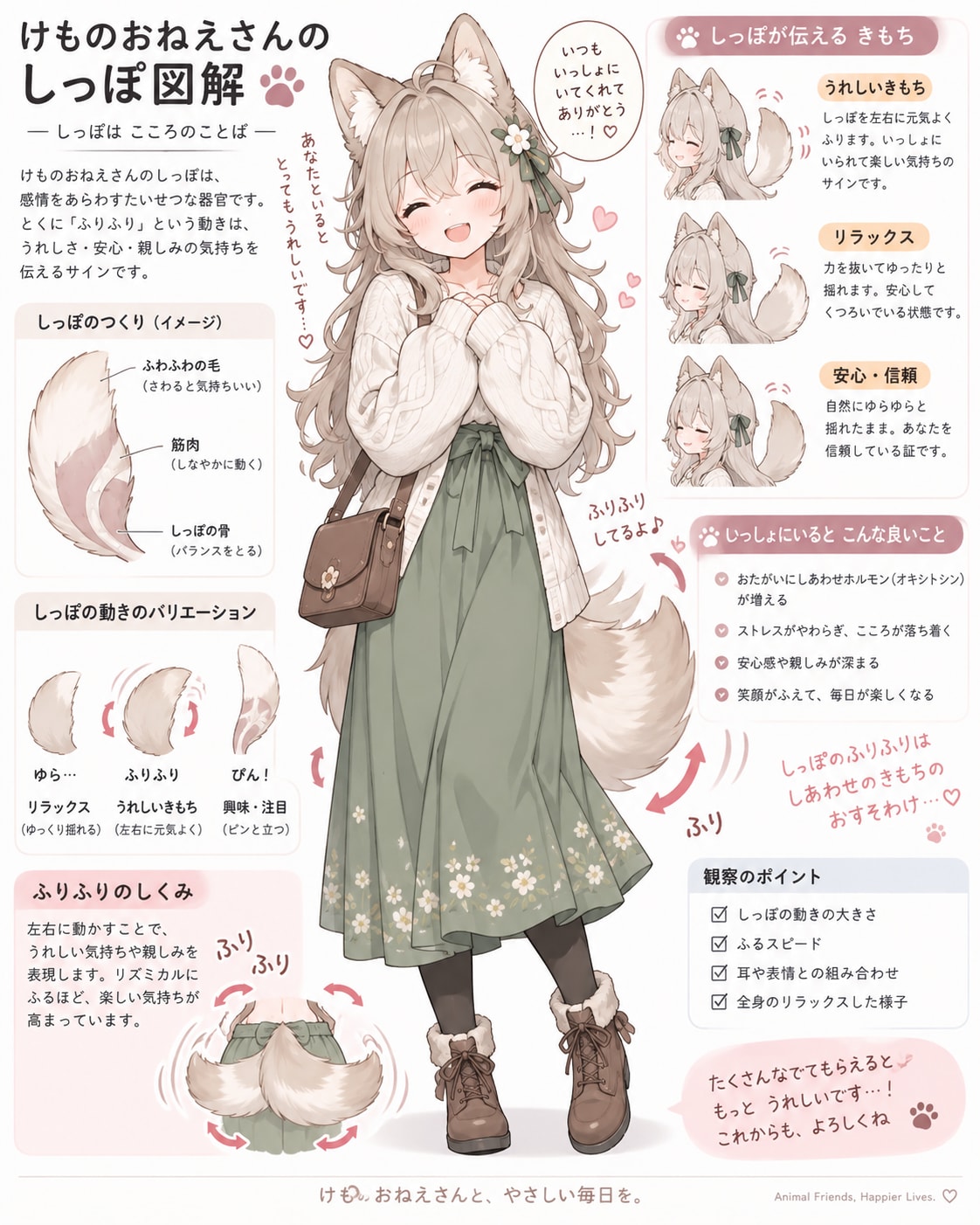 しっぽのあるおねえさんの図解と後ろ姿 | の人気AIイラスト・グラビア