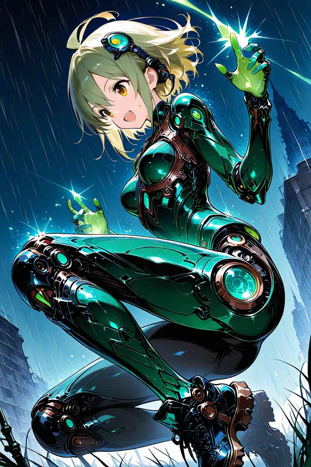 ちちぷい生成メカ娘　緑2