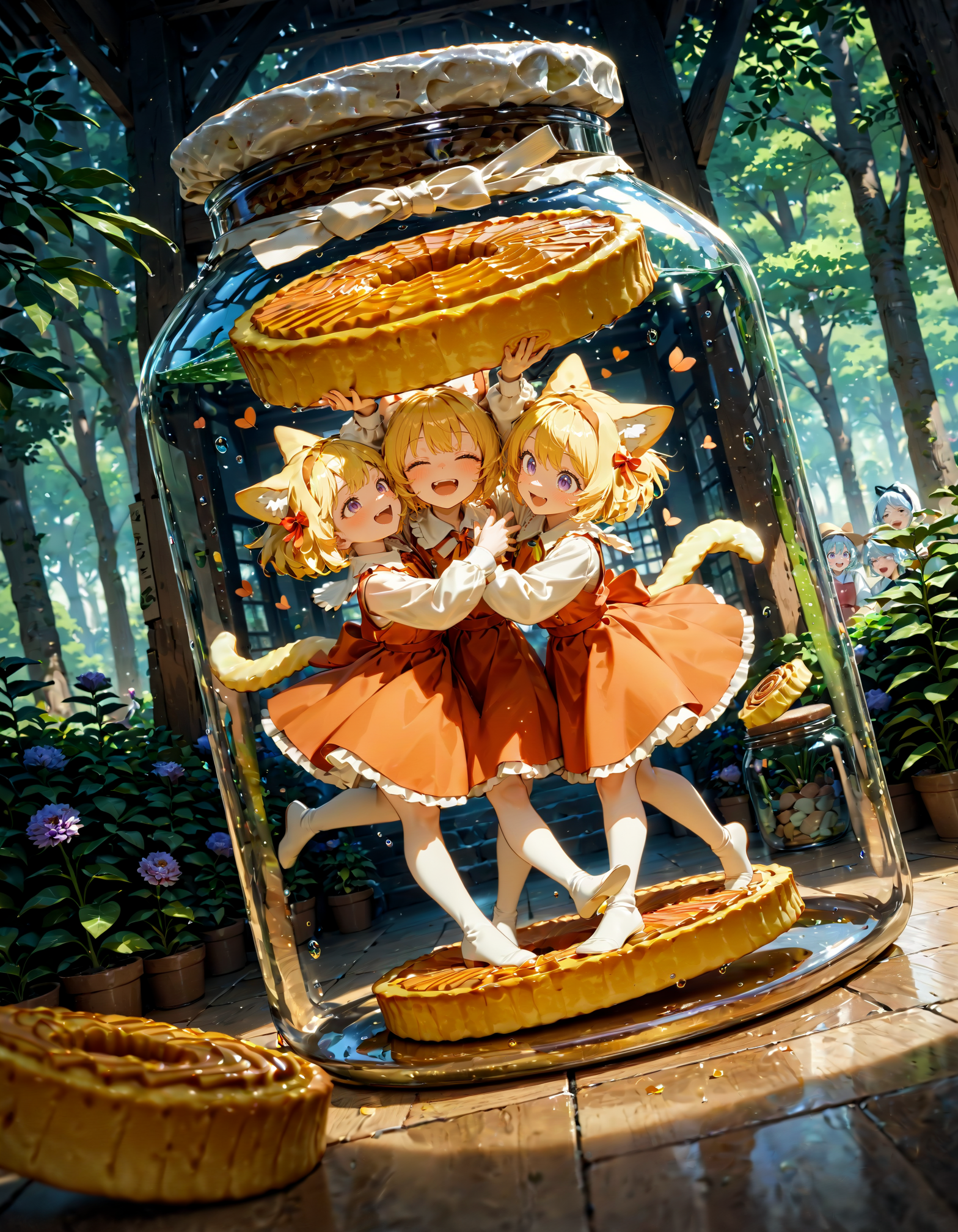 今日は何の日？　三姉妹の日。バウムクーヘンの日　その２ | の人気AIイラスト・グラビア