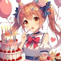 誕生日パーティーをする女の子 2枚目