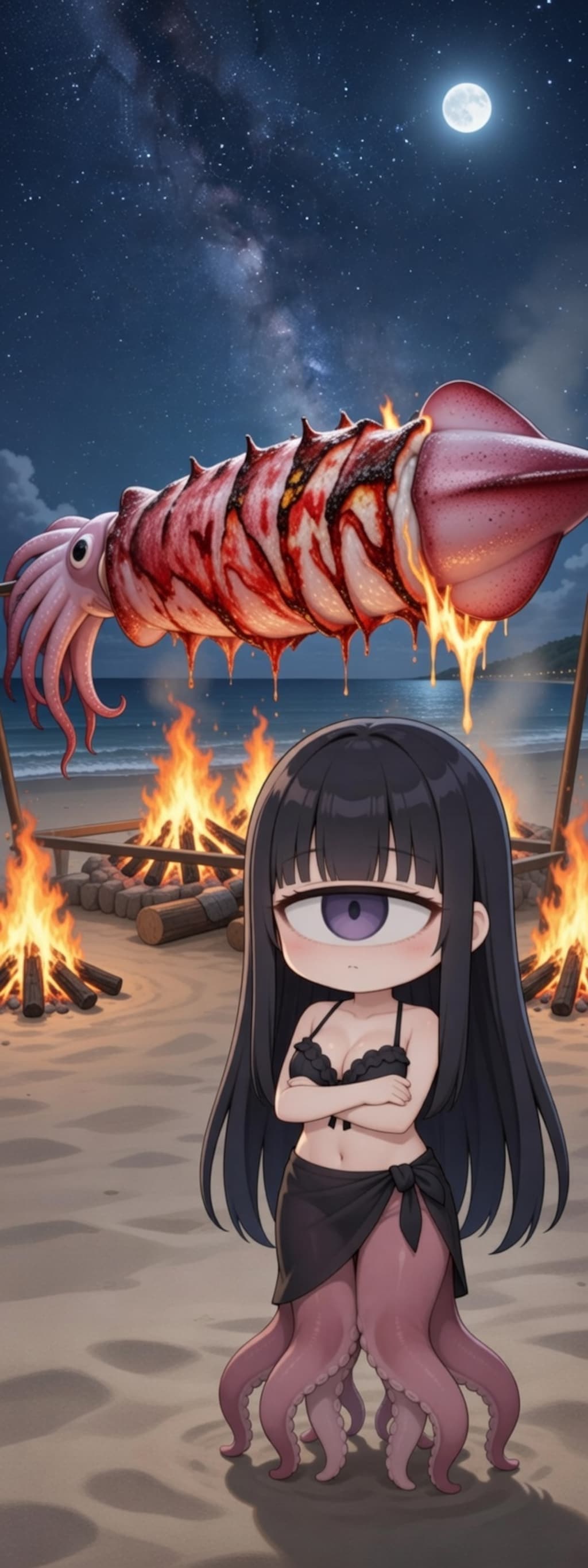 単眼スキュラちゃん.43　丸焼き