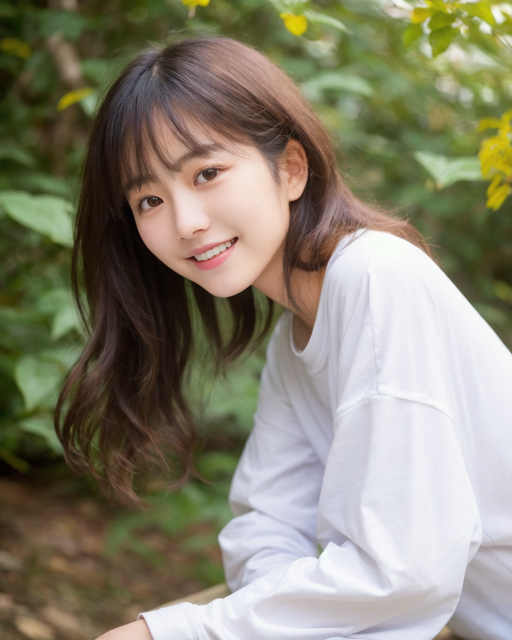 白のロングTシャツ