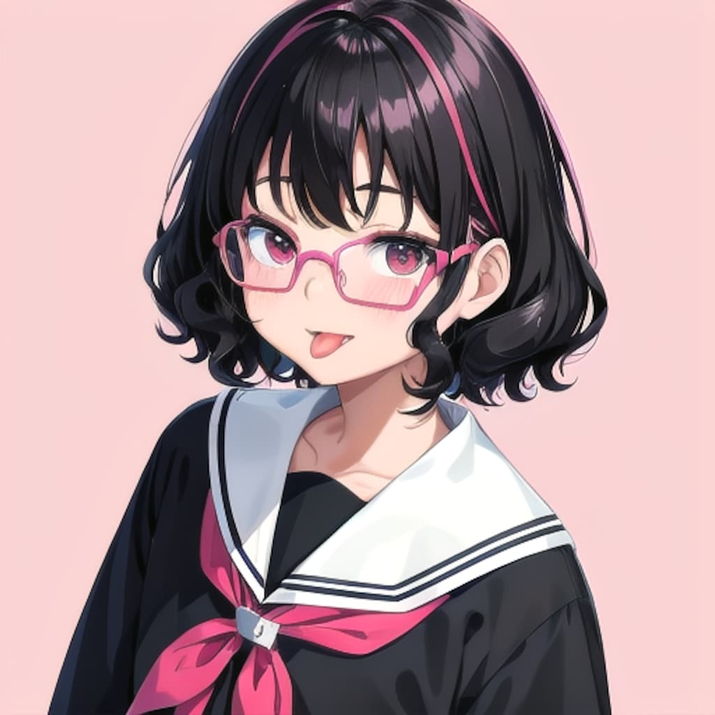 少女舌だし
