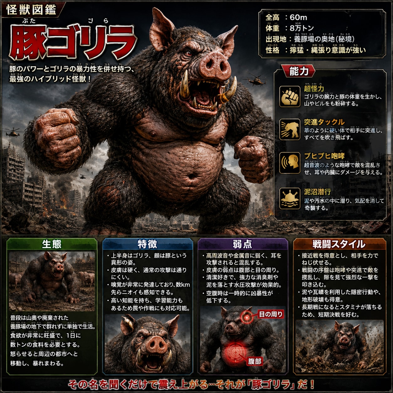 怪獣 豚ゴリラ