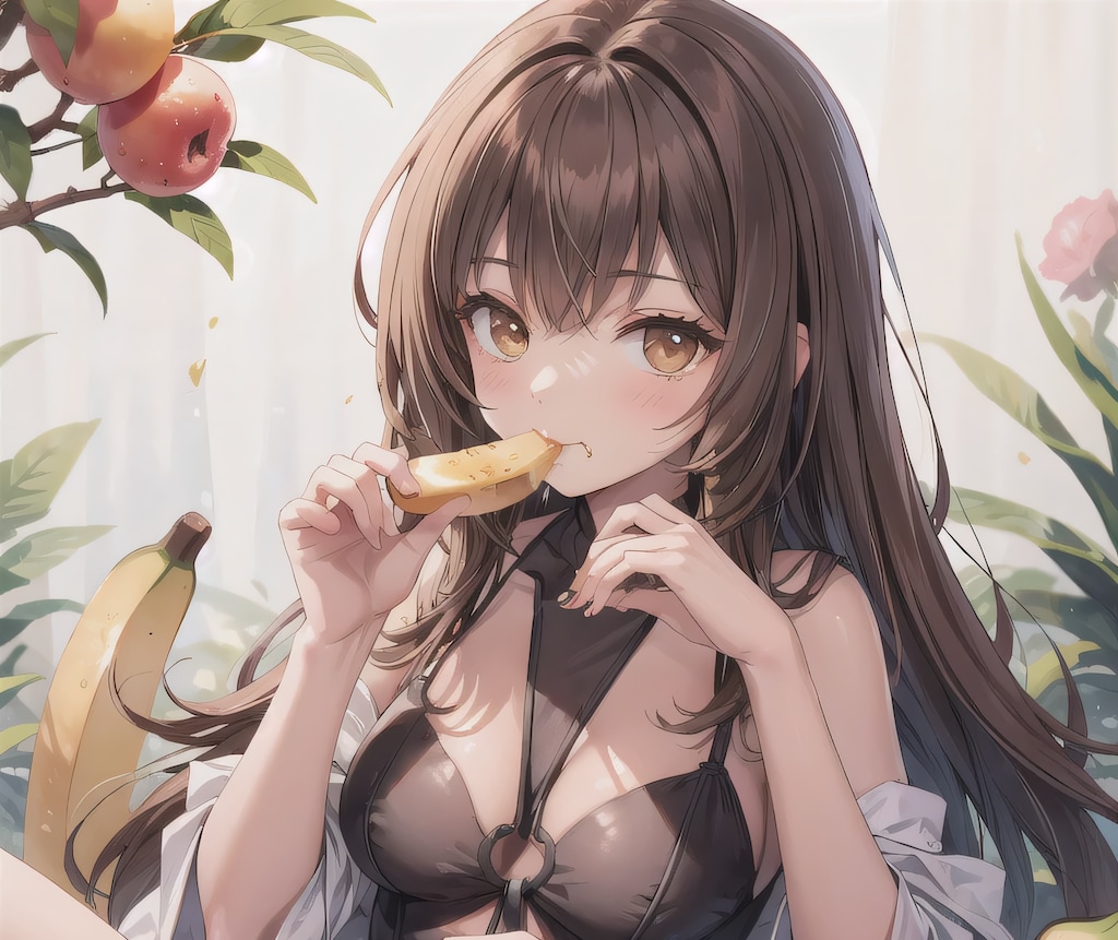 茶髪ロングでバナナの少女２