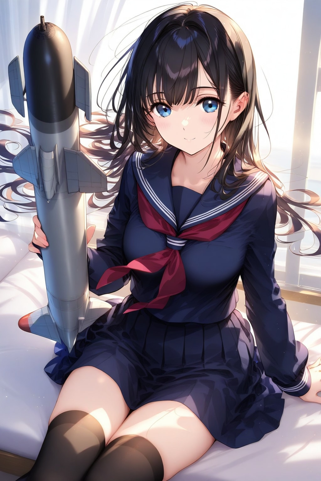 ミサイルを持つ女子高生 | の人気AIイラスト・グラビア