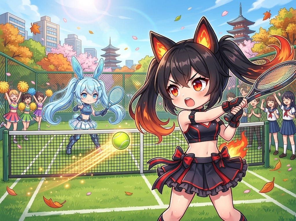 フレアちゃんVSアクアちゃん