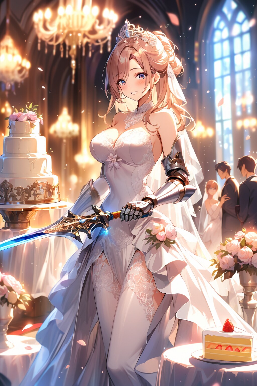 ガチャ子さん、ケーキ入刀中