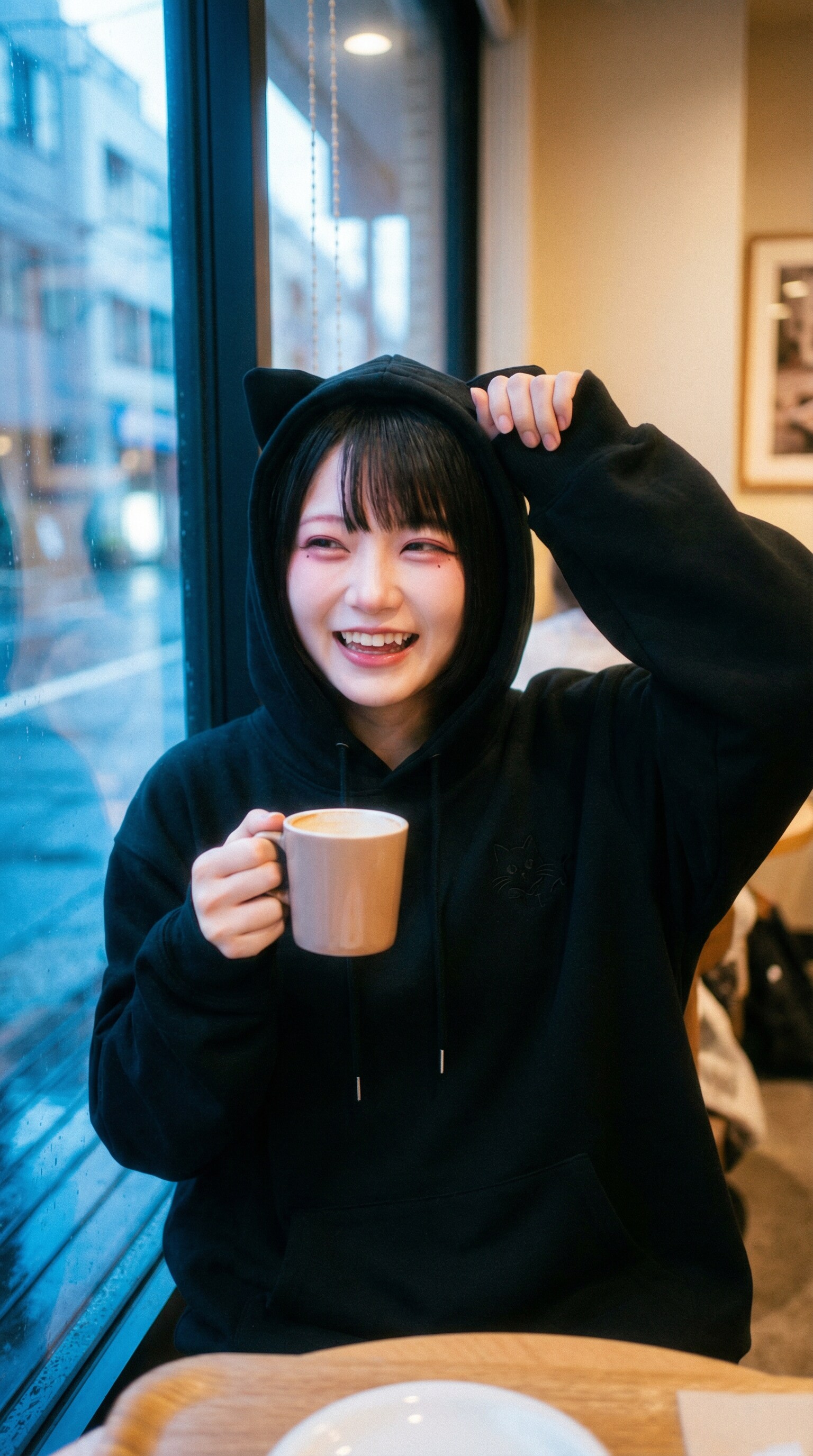 Black Hoodie Feline | の人気AIイラスト・グラビア