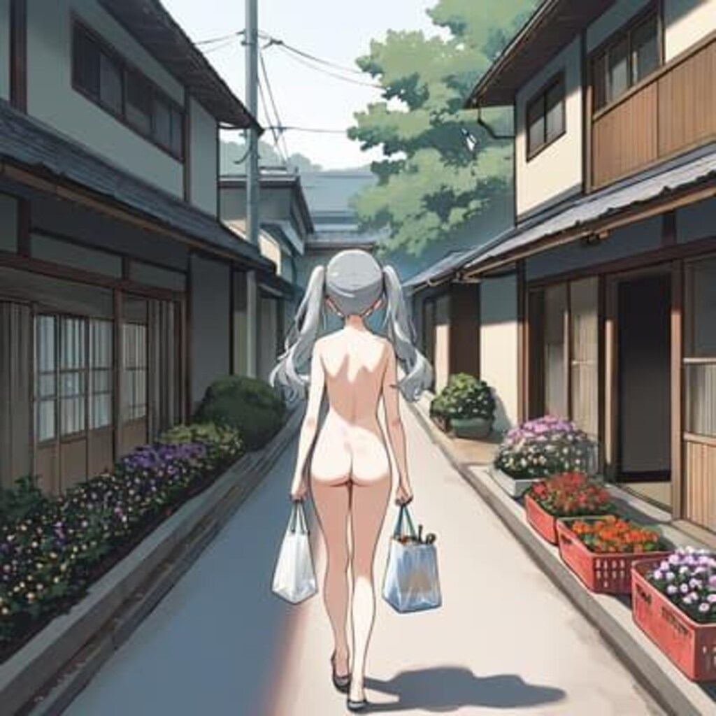 買い物中(服が溶けるアレ)
