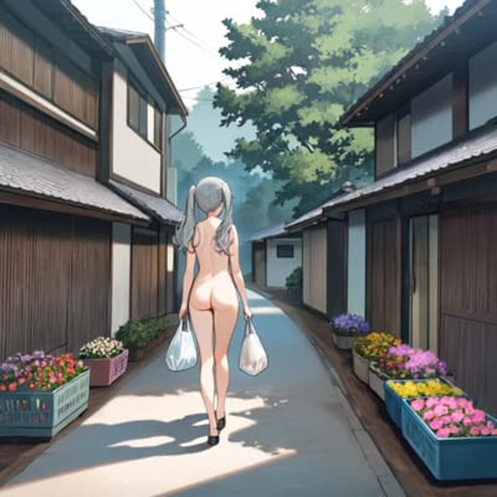 買い物中(服が溶けるアレ)