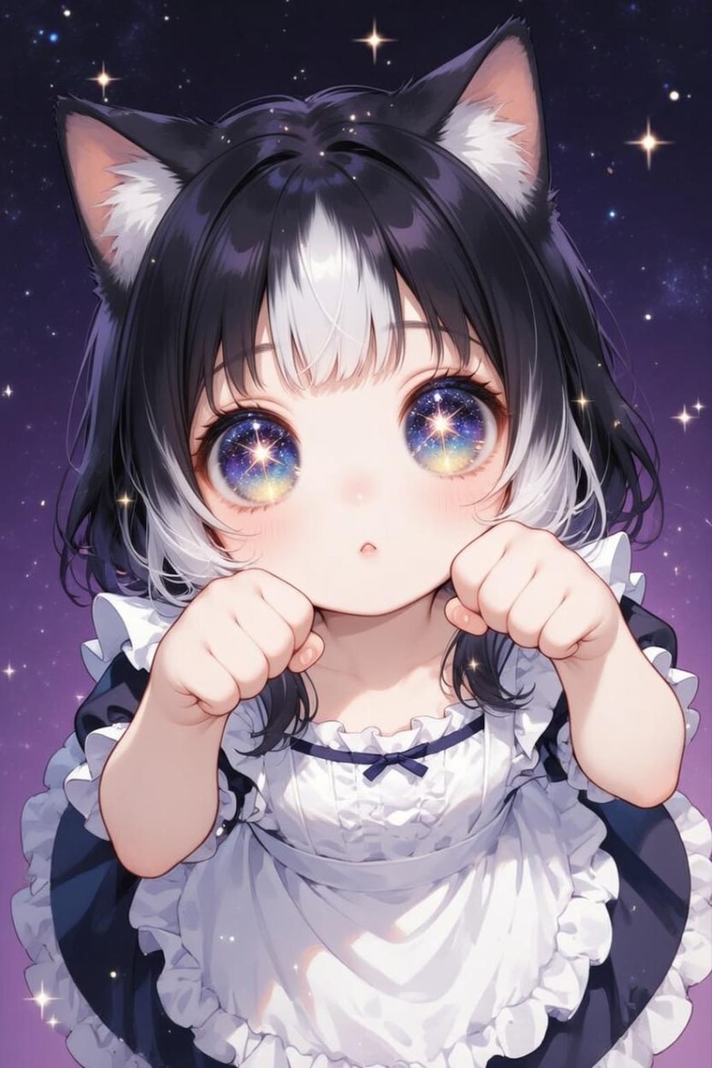 ハチワレちゃんとシャム猫ちゃん(差分付き)