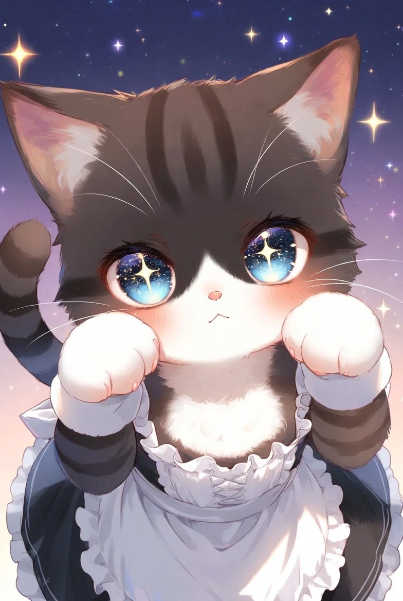 ハチワレちゃんとシャム猫ちゃん(差分付き) | の人気AIイラスト・グラビア