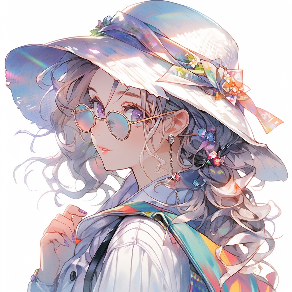 白い麦わら帽子