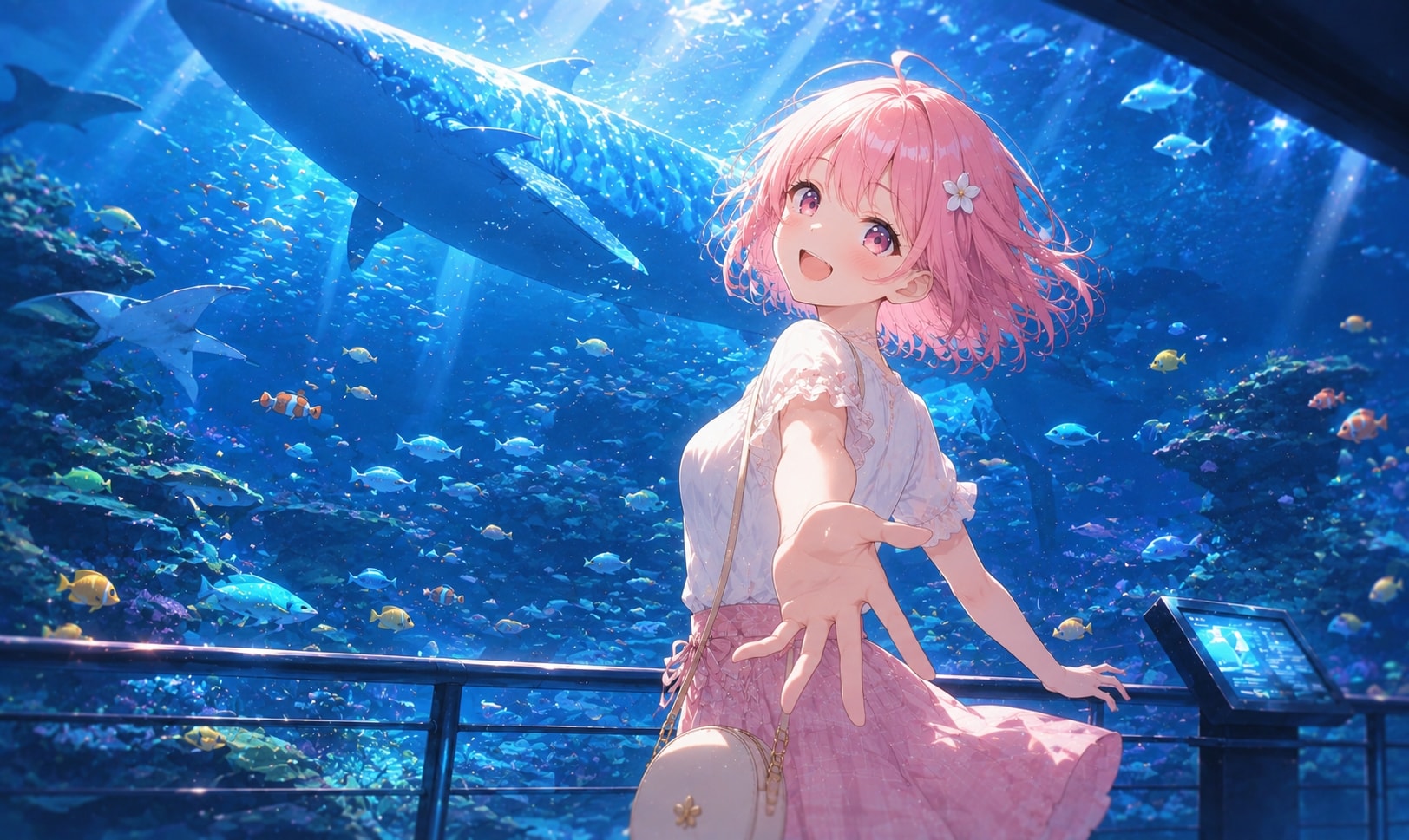 ピンクちゃん　水族館🐟