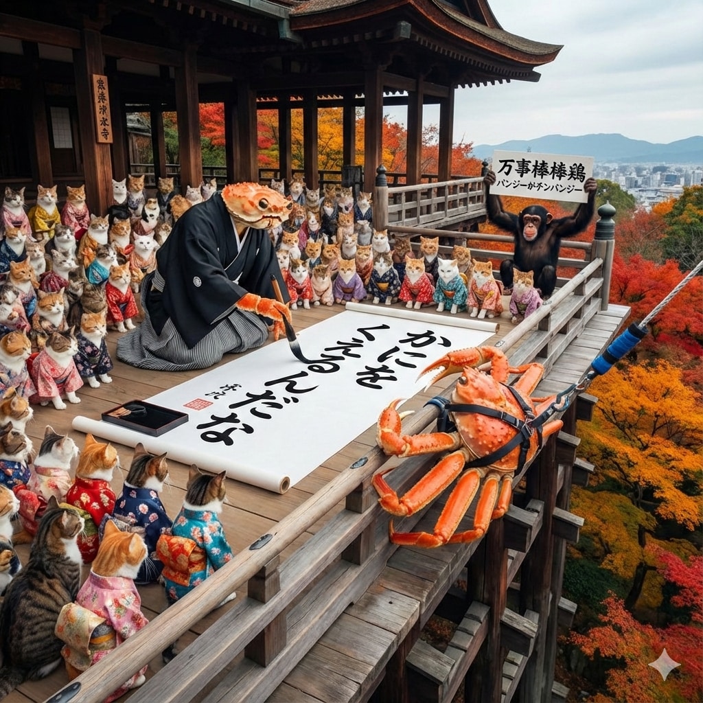 【蟹】今年の漢字 | の人気AIイラスト・グラビア