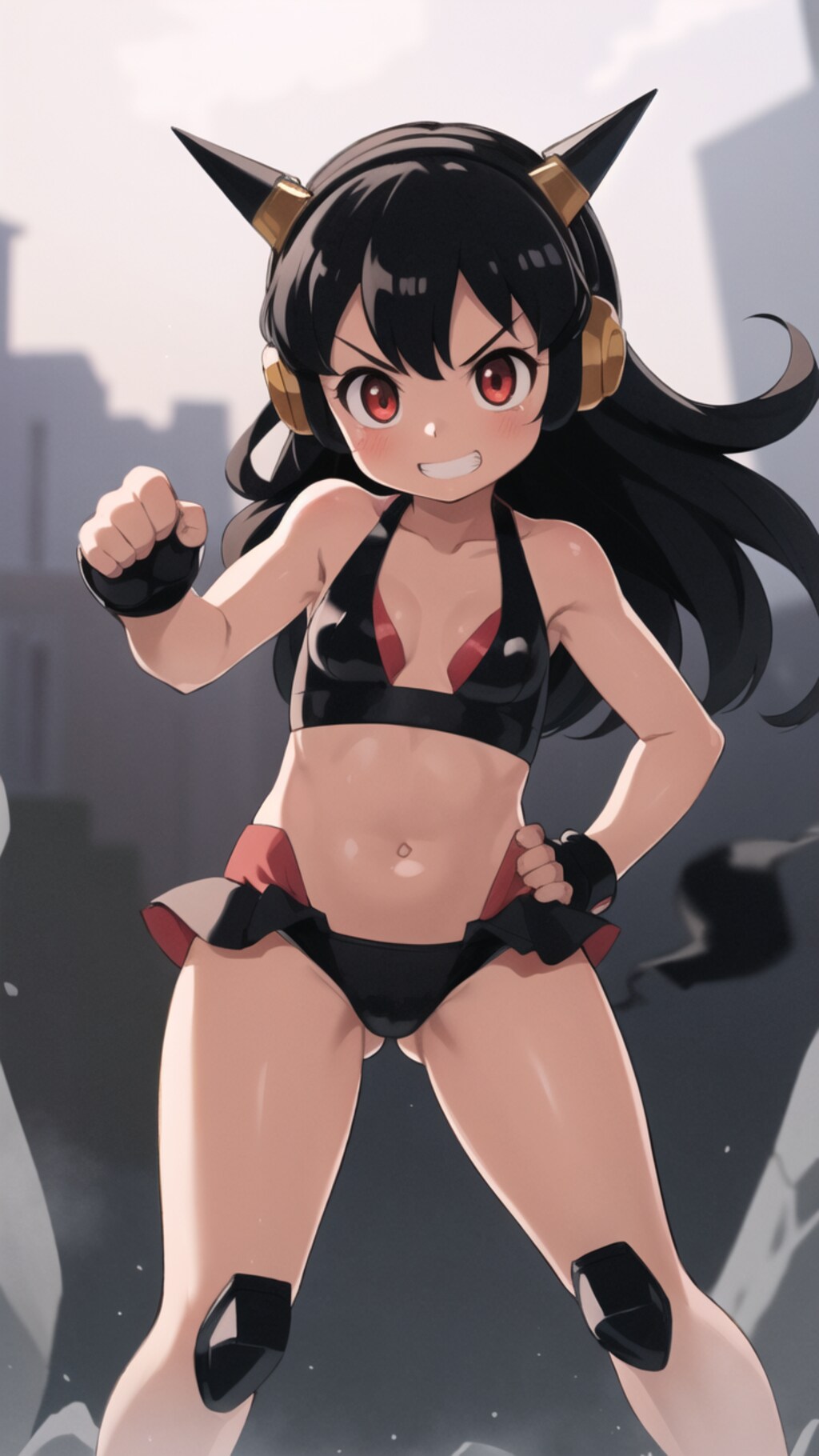 戦う女の子は薄着が多い