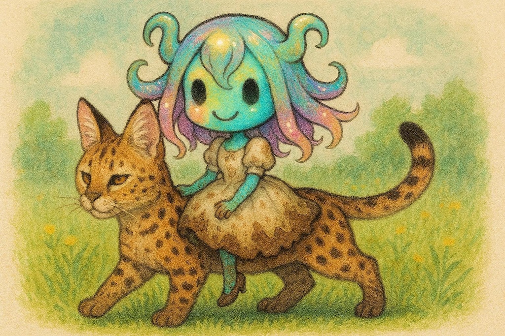 猫と遊んでるだけですよ