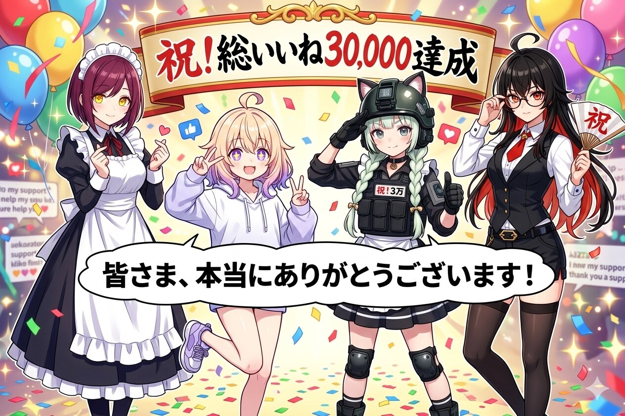 総いいね！が30,000を突破しておりました！ | の人気AIイラスト・グラビア