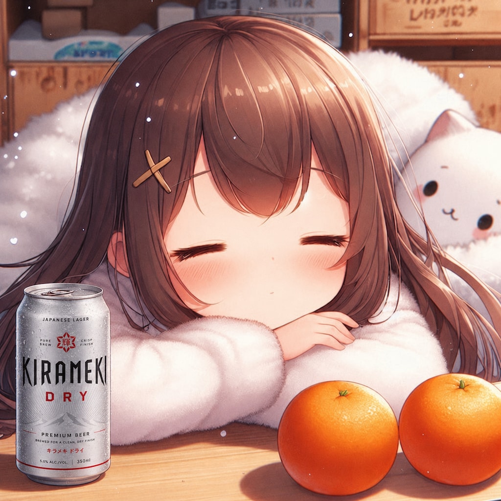 こたつとみかんと小さな女の子