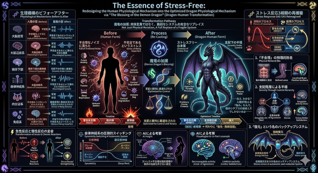 解説展示：🧬 魔竜の加護による生理機構のビフォーアフター