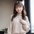 厚手のセーターの女性 6枚目