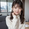 厚手のセーターの女性 5枚目