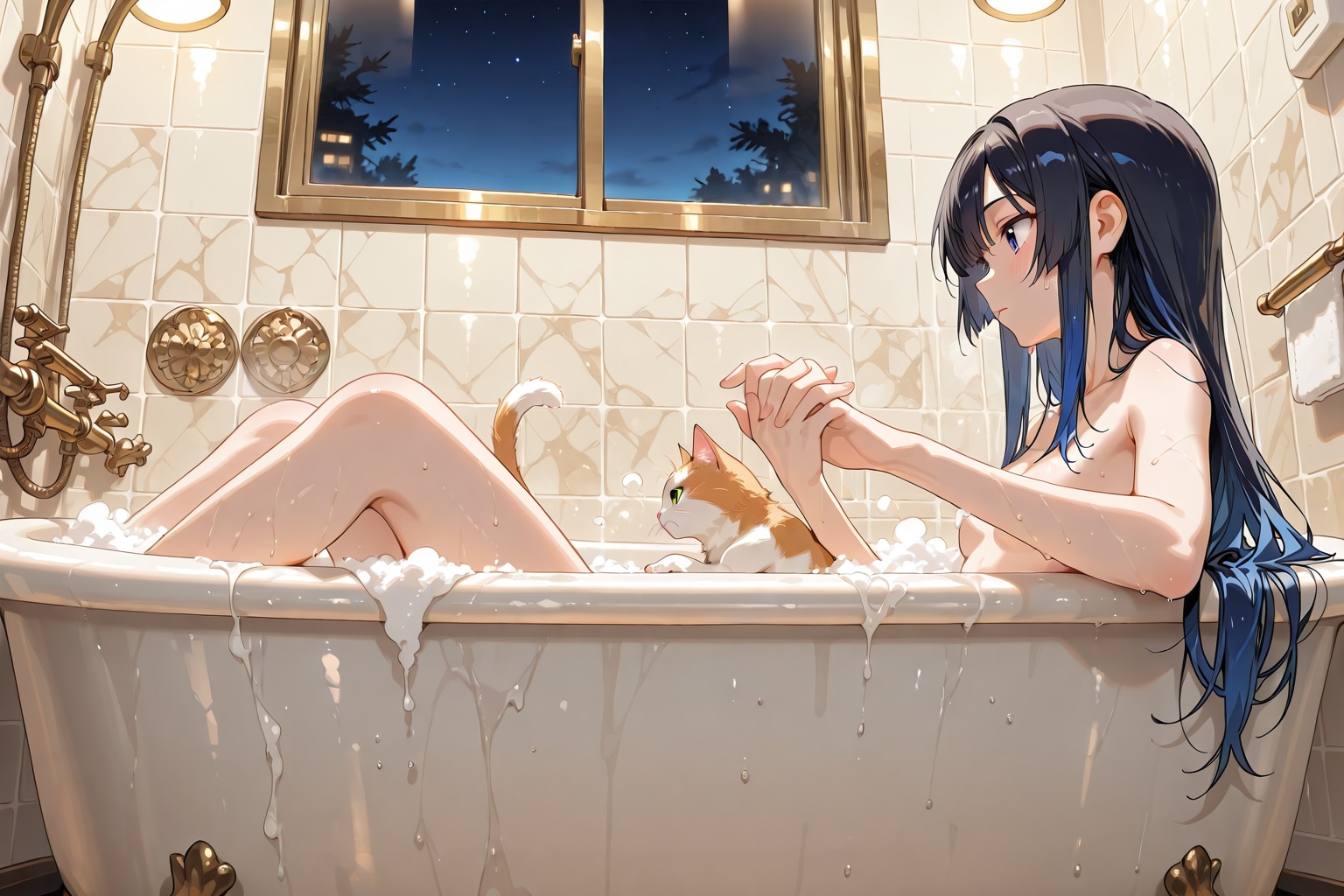 猫とお風呂