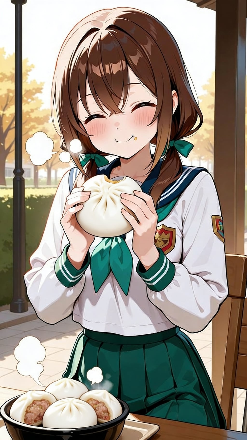 ぶたまんもぐもぐ