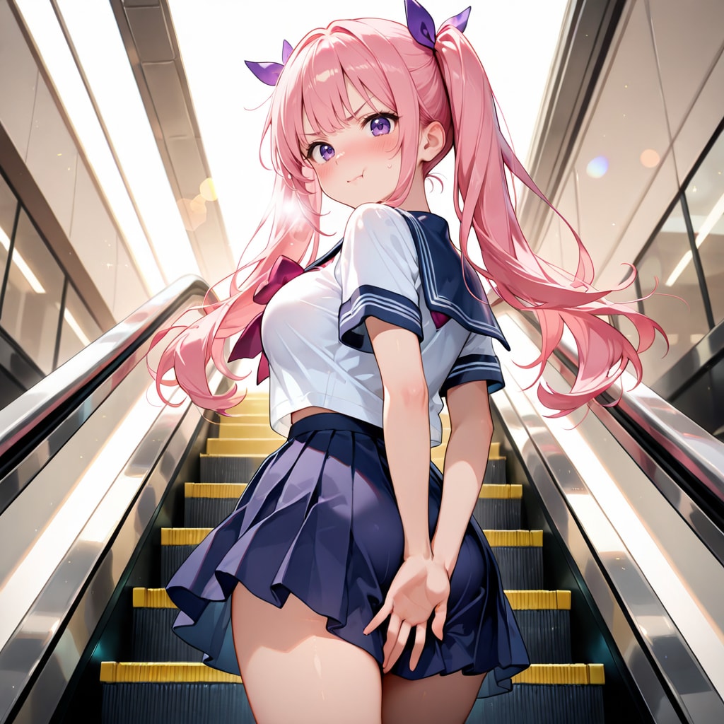 エスカレーターにて…