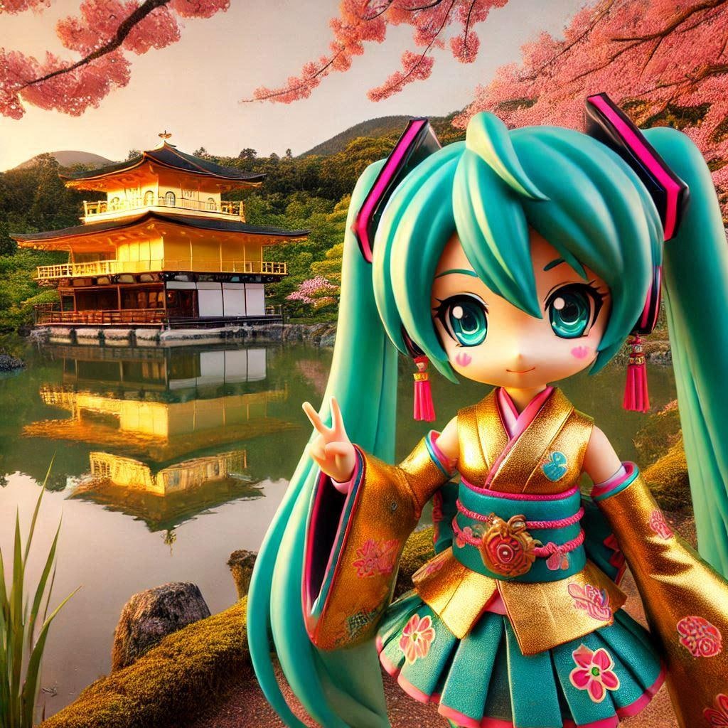 初音ミクと金閣寺