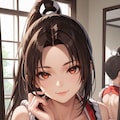 自撮りをする不知火舞　イラスト 10枚目