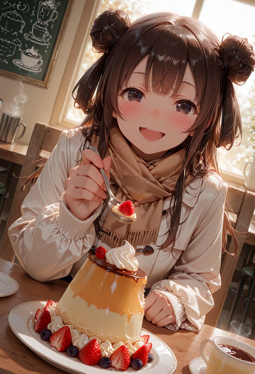 特大プリンで有名なお店に来てみたよ♪