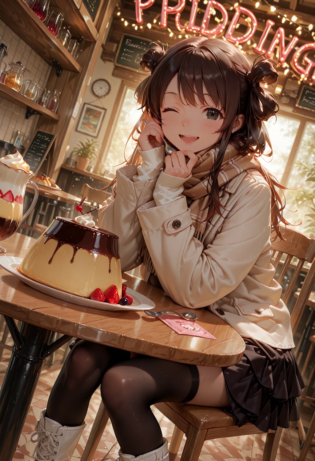 特大プリンで有名なお店に来てみたよ♪