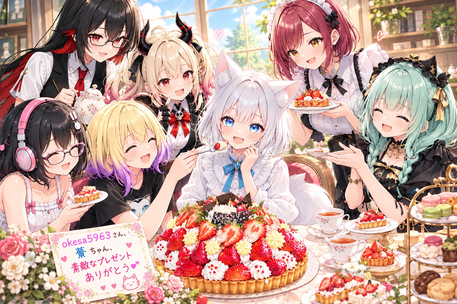 薺ちゃんと一緒にお茶会♪ | の人気AIイラスト・グラビア